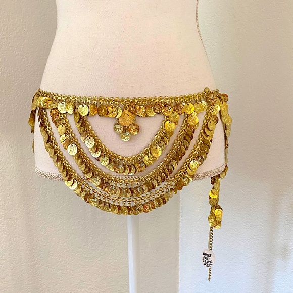 Accessories - Gold Coin Chain Belly Dancer Dance Belt